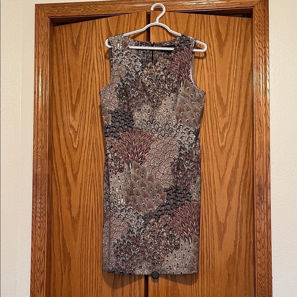 Chic Patterned Sleeveless Mini Dress